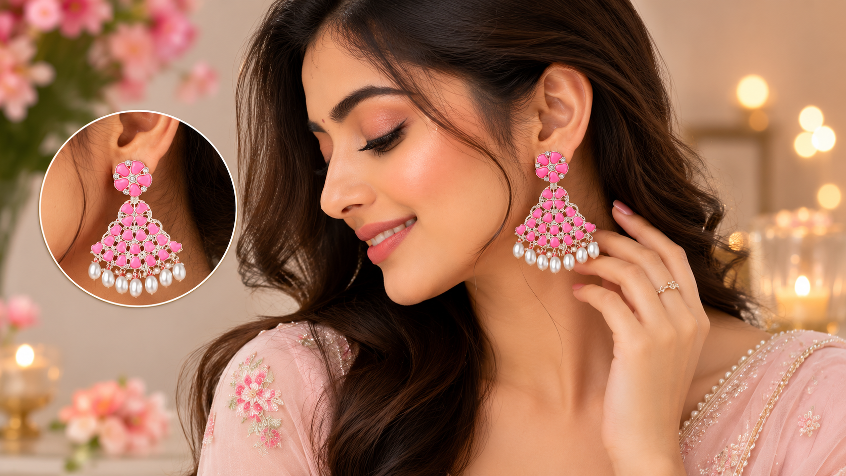 PINKISH EAR RINGS