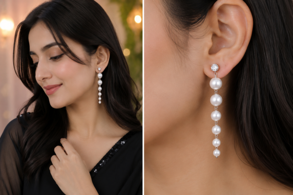 Pearl Cascade Drop Earrings