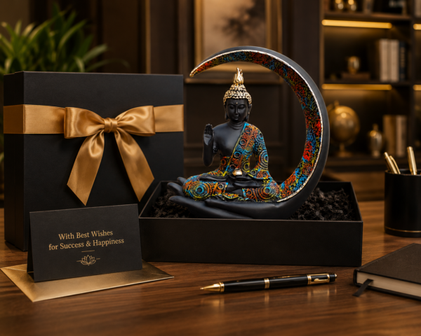 Divine Crescent Buddha Sculpture