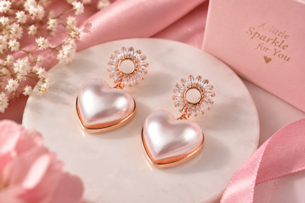 ChatGPT Image Sep 6, 2026, 01_08_55 PM Pearl Heart Rose Gold Drop Earrings