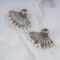 Pearl Arc Oxidised Earrings