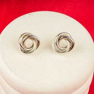 Silver Infinity Knot Stud Earrings