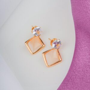 Peach Prism Drop Earrings