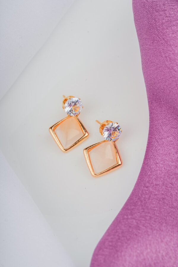 Peach Prism Drop Earrings
