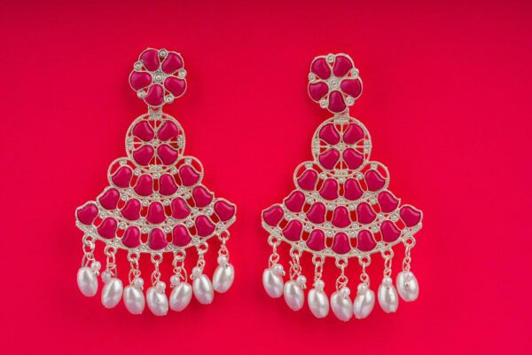 WhatsApp Image 2026-08-25 at 11.18.02 Rani Pink Pearl Statement Earrings ⭐