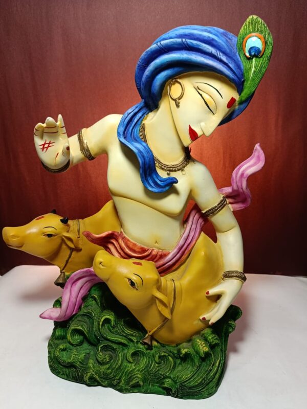 Divine Krishna with Cows Idol