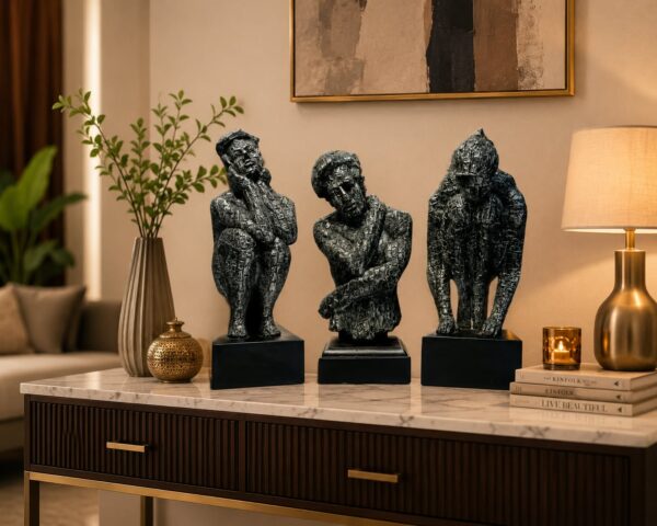 The Thinking Trio Abstract Sculpture Set