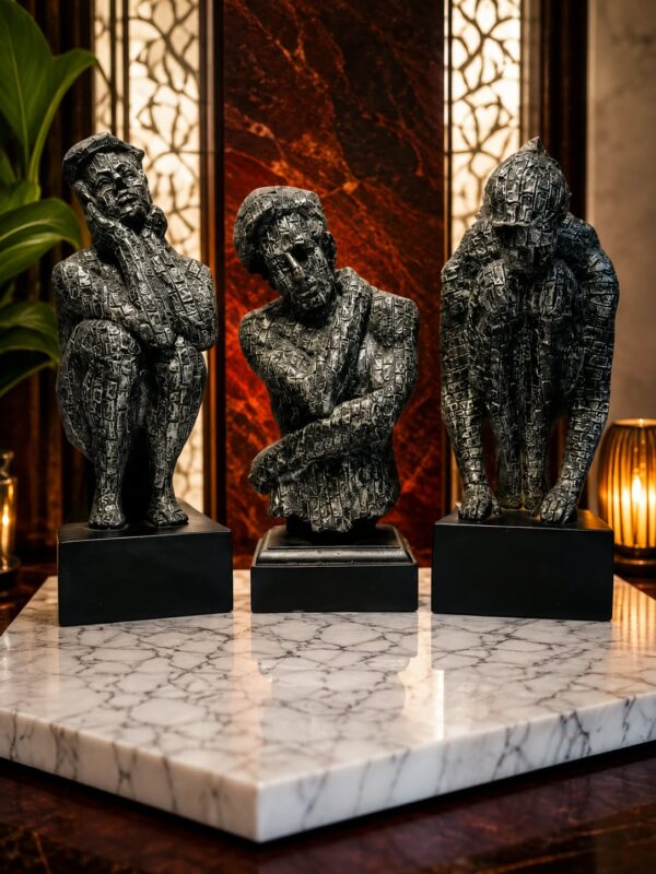 The Thinking Trio Abstract Sculpture Set
