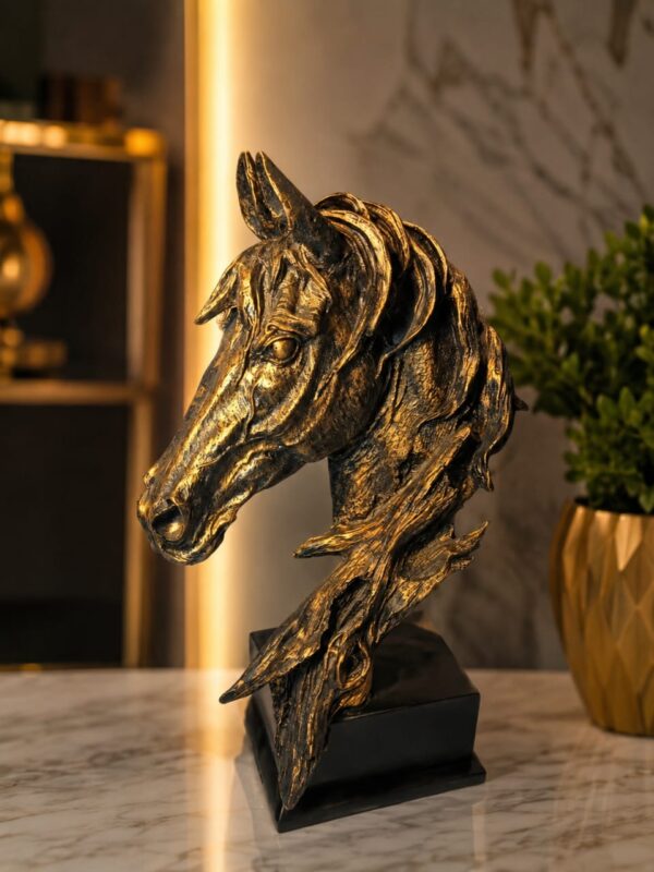 Golden Stallion Horse Bust