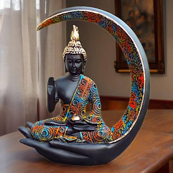 Divine Crescent Buddha Sculpture
