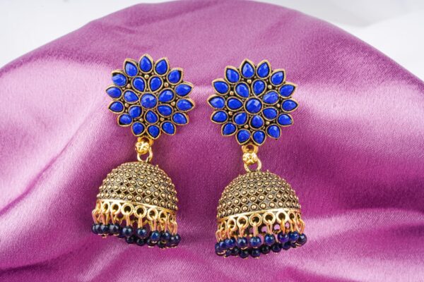 Mint Royale Floral Jhumka Earrings