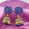 Mint Royale Floral Jhumka Earrings