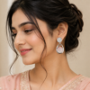 Blush Crystal Teardrop Earring