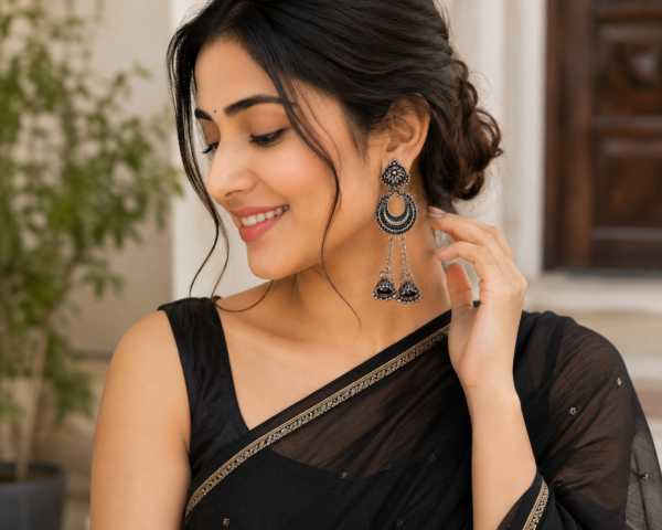 ChatGPT Image Sep 1, 2026, 10_50_53 PM Jhools Heritage Oxidised Earrings Collection – Set of 4