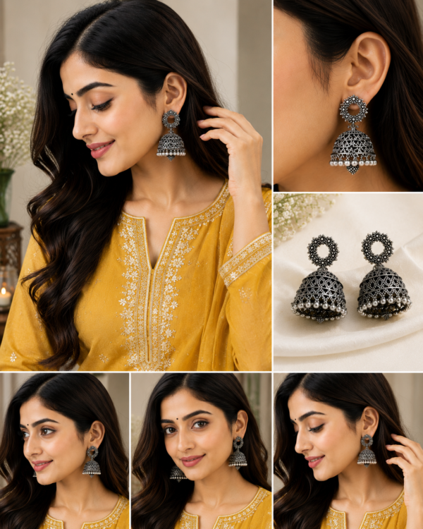 ChatGPT Image Sep 2, 2026, 10_43_23 PM Morvella Oxidised Jhumka Duo