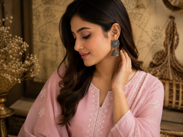 Chandrika & Gulnaar Oxidised Jhumka Earrings Combo – Pack of 2 Pairs