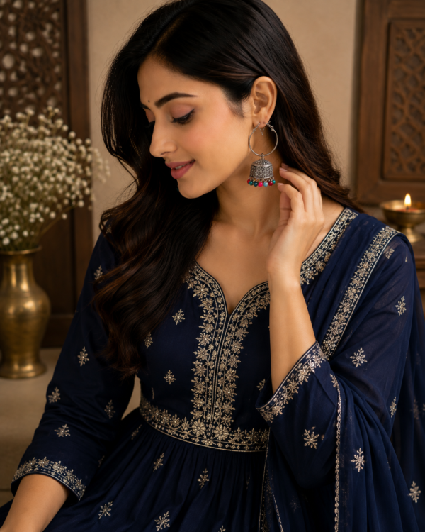 Rangrez Oxidised Silver Jhumka Earrings Combo – Pack of 2 Pairs