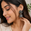 ChatGPT Image Sep 2, 2026, 12_08_25 PM Silver Bloom Jhumka Set