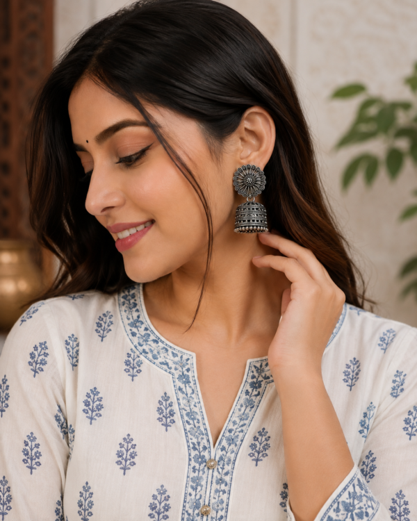 ChatGPT Image Sep 2, 2026, 12_13_03 PM Silver Bloom Jhumka Set