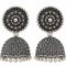 Noor Chakra Oxidised Jhumka Earrings