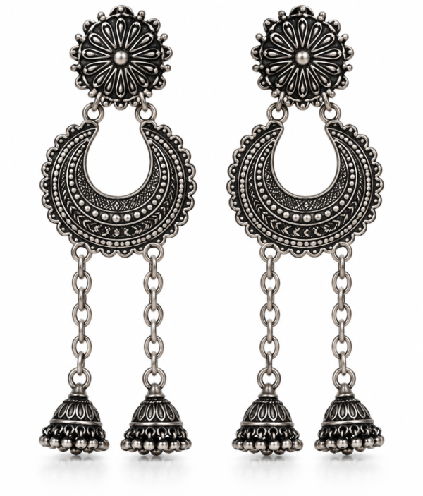 ChatGPT Image Sep 5, 2026, 04_49_11 PM Timeless Chandrika Oxidised Silver Jhumka Earrings